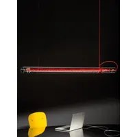 ingo maurer -   lampe de table tubular rouge  verre